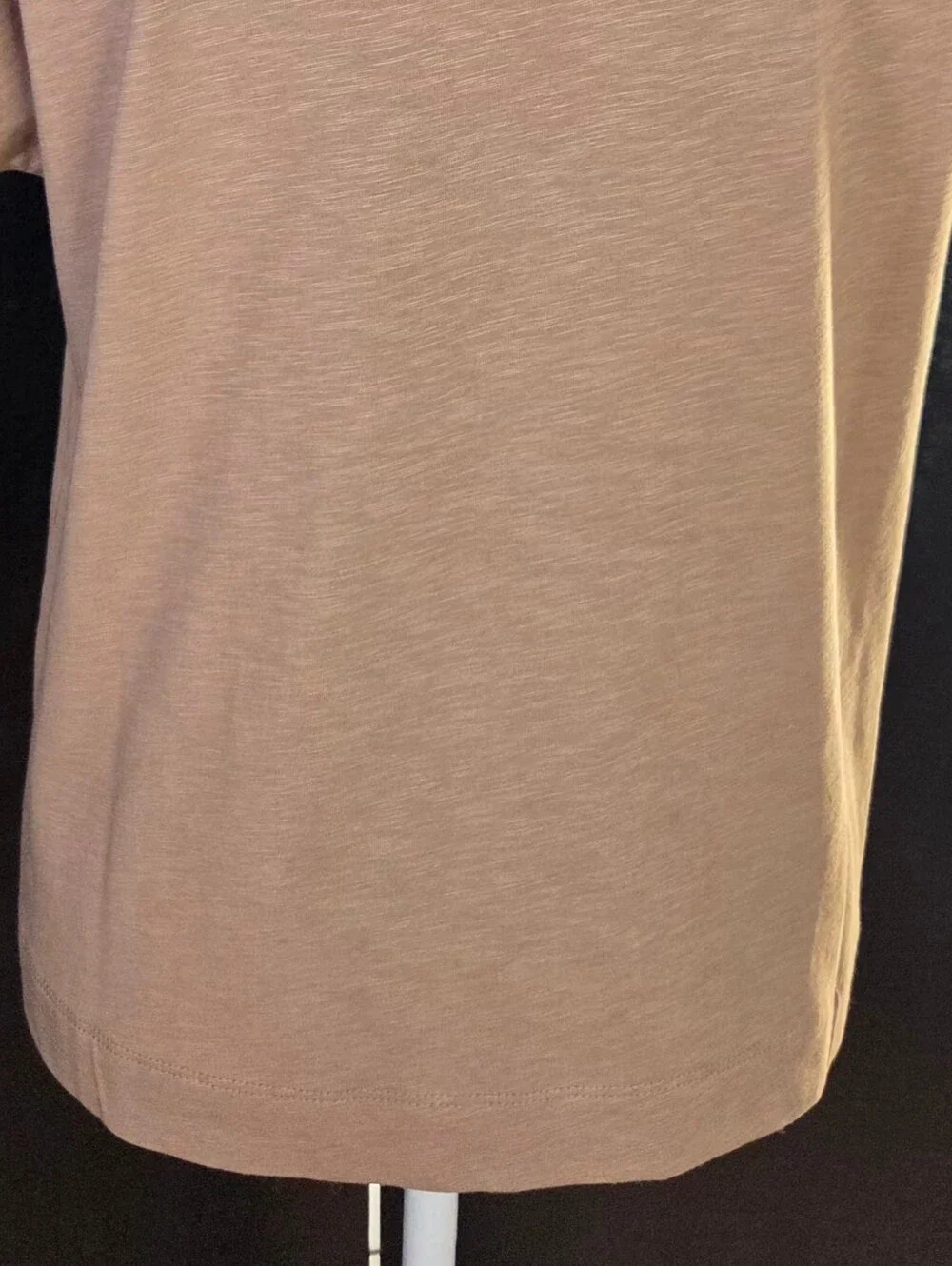 NWT Sigrid Olsen Taupe Split V-Neck Blouse Size M Cotton Tencel Eco Luxury Top - Picture 10 of 13